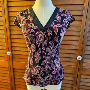 Vintage Y2K LOFT Flutter-Sleeve V-neck Blouse (00P)